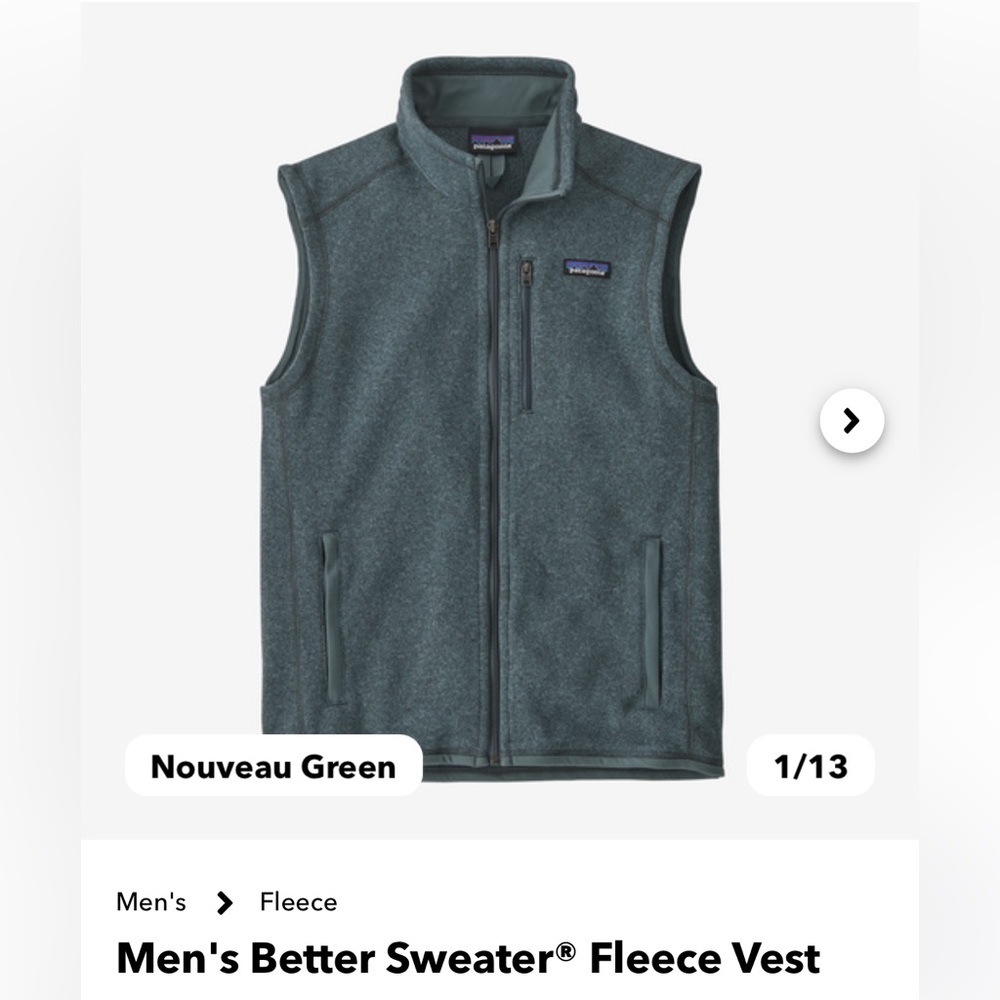 Men's Better Sweater® Fleece Vest Size Large